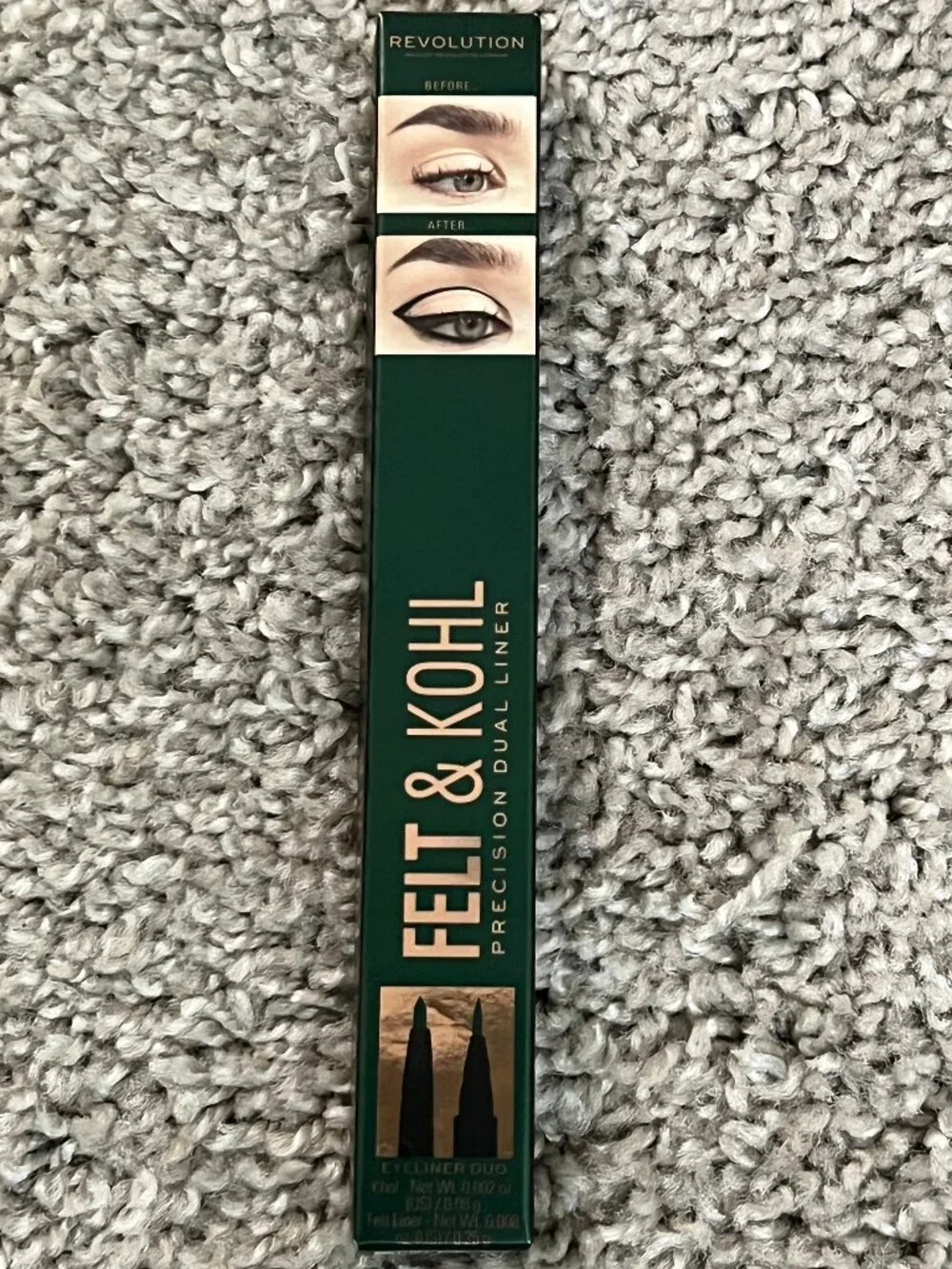Revolution Beauty London- Felt & Kohl Dual Eyeliner- Green